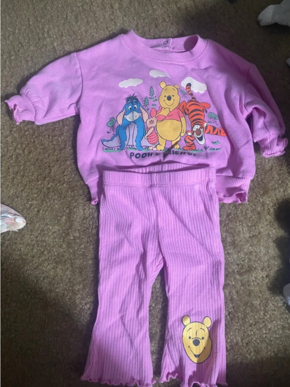Disney Pink Winnie the Pooh Two-Piece Pajama Set